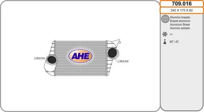 Интеркулер AHE 709.016 для FIAT STILO