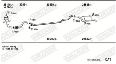 ABGASANLAGE WALKER PEK024536A