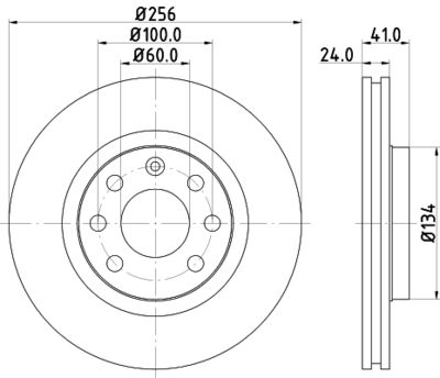 HELLA 8DD 355 101-501 Тормозные диски  для CHEVROLET LANOS (Шевроле Ланос)