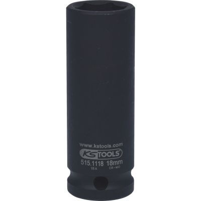 Ks Tools - šesťhranný silový nastrčný orech, dlhý 1/2" 18mm