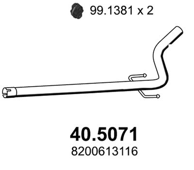 Rura wydechowa ASSO 40.5071