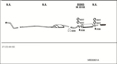 Układ wydechowy WALKER MB30801A