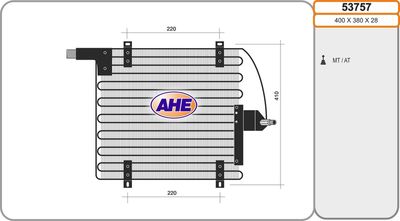 AHE 53757 Радиатор кондиционера  для RENAULT 19 (Рено 19)