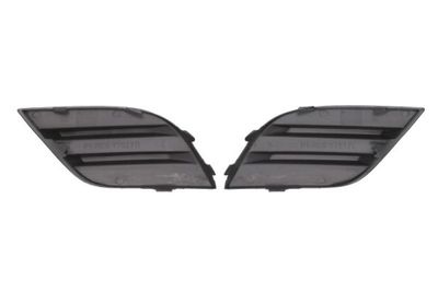 Voorbumper afdekking Voor (Top, 2 st. set, plastic, zwart) past: RENAULT CLIO IV Ph II 06.16-09.19
