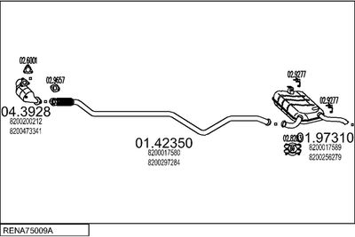 Układ wydechowy MTS RENA75009A054572
