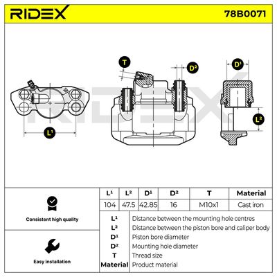 спирачен апарат RIDEX