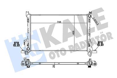 Радиатор, охлаждение двигателя KALE OTO RADYATÖR 355630 для NISSAN NV300