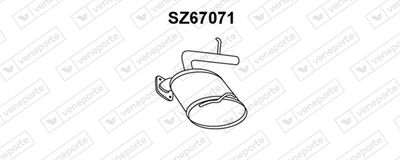Глушитель выхлопных газов конечный VENEPORTE SZ67071 для SUZUKI SWIFT