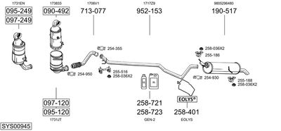 Układ wydechowy BOSAL SYS00945