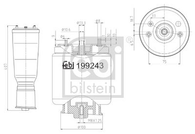 маншон, въздушно окачване FEBI BILSTEIN 199243