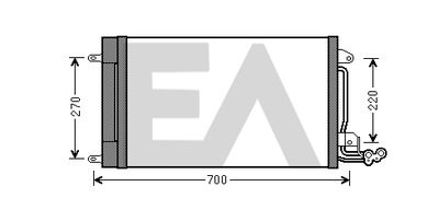 EACLIMA 30C67002 Радиатор кондиционера  для SKODA RAPID (Шкода Рапид)