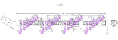 KAWE H4700 Тормозной шланг  для LAND ROVER RANGE ROVER II (P38A) 4.0 4x4