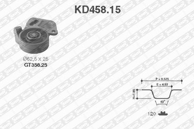 Комплект ремня ГРМ SNR KD458.15 для FIAT DUNA