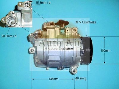 Compressor, air conditioning Auto Air Gloucester 14-9650P