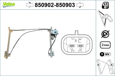 стъклоподемник VALEO 850903