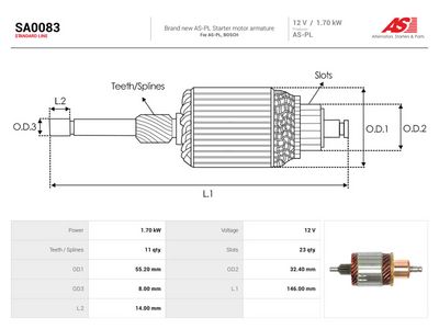Anker, starter AUTOSTARTER SA0083 for VW