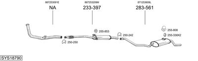 ABGASANLAGE BOSAL SYS18790