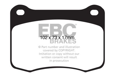 Комплект тормозных колодок, дисковый тормоз EBC Brakes DP41820R для LEXUS IS