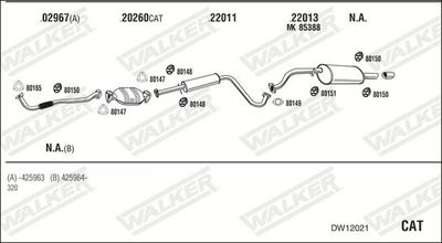 Изпускателна система WALKER DW12021