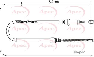 Cable Pull, parking brake APEC CAB1262