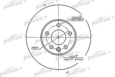 PATRON PBD4323 Тормозные диски  для FORD GALAXY (Форд Галаx)