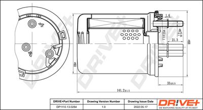 Dr!ve+ DP1110.13.0284 Топливный фильтр  для AUDI A1 (8X1, 8XK) 1.6 TDI