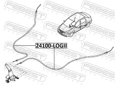 CABLU FRANA DE PARCARE FEBEST 24100LOGII 1