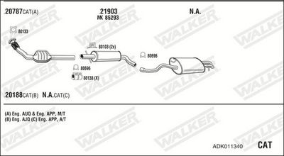 Изпускателна система WALKER ADK011340