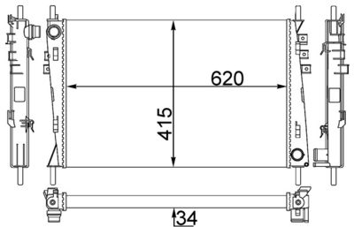 Radiateur - CR1348000S - MAHLE