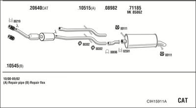 Układ wydechowy WALKER CIH15911A