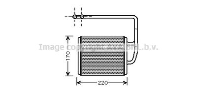 Теплообменник, отопление салона AVA QUALITY COOLING KA6089 для KIA CERATO