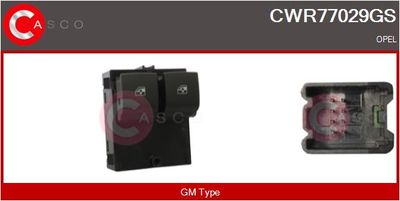 Выключатель, стеклолодъемник CASCO CWR77029GS для OPEL ADAM