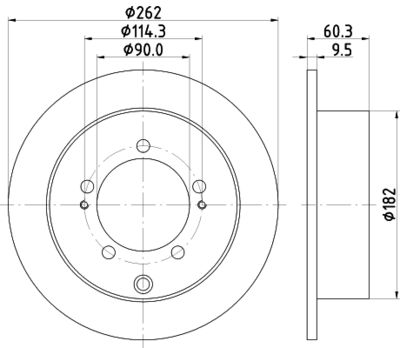 HELLA 8DD 355 112-941 Тормозной диск 