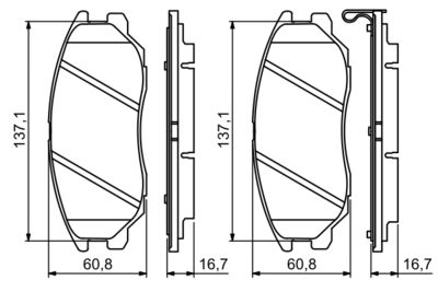 Brake Pad Set, disc brake 0 986 494 347