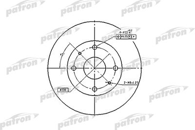 Тормозной диск PATRON PBD2576 для NISSAN SUNNY