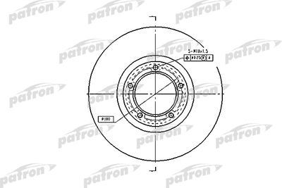 Тормозной диск PATRON PBD1622 для FORD TRANSIT