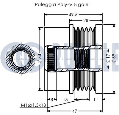 SISTEM ROATA LIBERA GENERATOR RUVILLE 542584 1