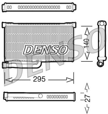 Теплообменник, отопление салона DENSO DRR02004 для AUDI A6