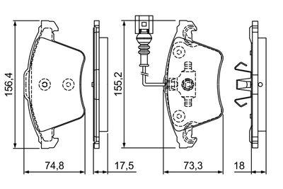 Brake Pad Set, disc brake 0 986 494 203