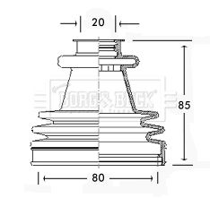 Bellow, drive shaft Borg & Beck BCB2212