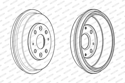 BREMSTROMMEL FERODO FDR329322 3