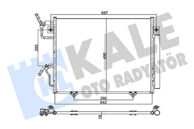 Конденсатор, кондиционер KALE OTO RADYATÖR 350635 для MITSUBISHI PAJERO