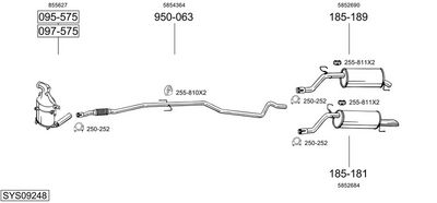 ABGASANLAGE BOSAL SYS09248