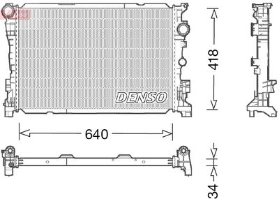 Радиатор, охлаждение двигателя DENSO DRM17047 для MERCEDES-BENZ SL