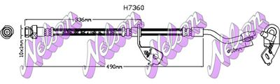 KAWE H7360 Тормозной шланг  для HYUNDAI ix35 (Хендай Иx35)