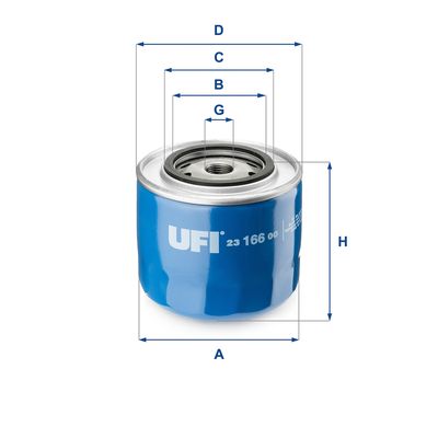 Масляный фильтр UFI 23.166.00 для FIAT DUNA