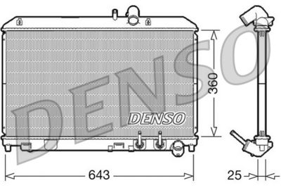 DENSO DRM44012 Радиатор охлаждения двигателя  для MAZDA RX-8 (Мазда Рx-8)