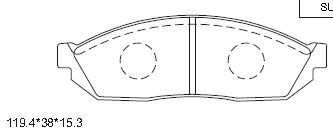 Комплект тормозных колодок, дисковый тормоз ASIMCO KD3761 для BYD FLYER