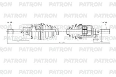 Приводной вал PATRON PDS0314 для GREAT WALL HAVAL