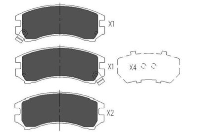 Комплект тормозных колодок, дисковый тормоз KAVO PARTS KBP-8513 для SUZUKI SWIFT